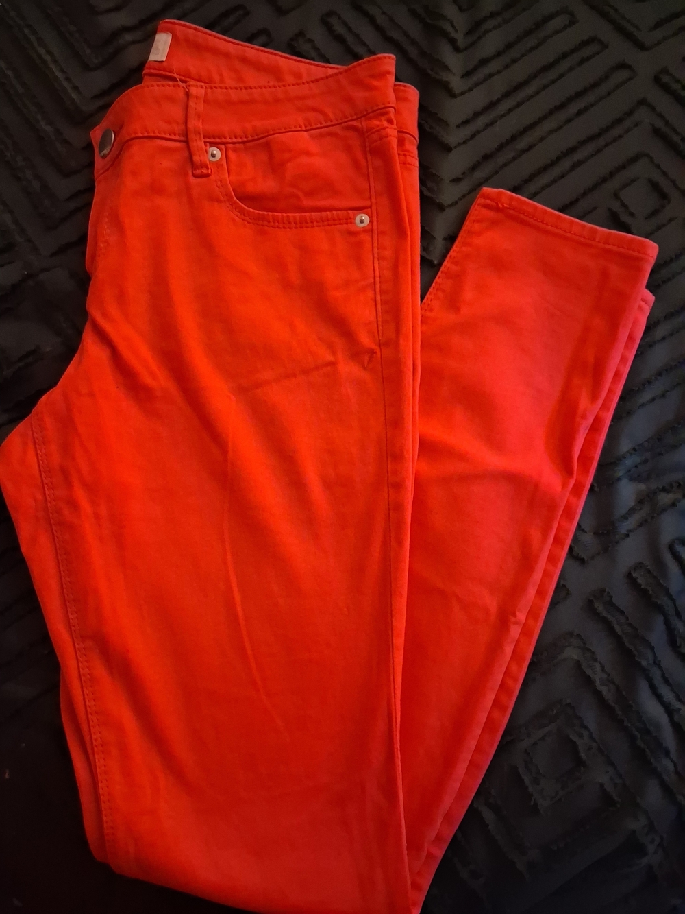 Express Bright Red Skinny Jeans